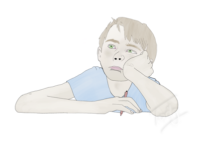 pensive.png - Bored boy