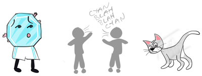 sporty-cyan-curious-cat.png - Sporty Sapphy and curious cat