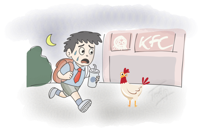 st-killians-bilingual-workshop-kfc-boy.png - KFC breakdown with Joe Chicken