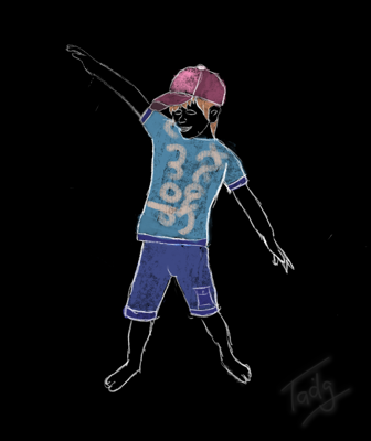 vinnie-dance.png - Dancing on the sand